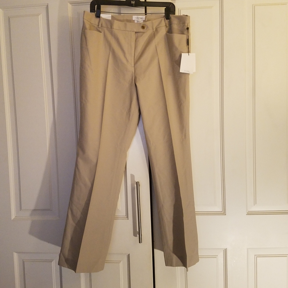 NWT Calvin Klein Khaki Dress Pant SZ 14